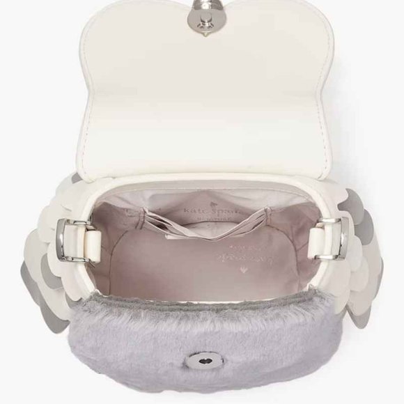 NWT Kate Spade Hoot Gray 3D Owl Crossbody Bag (New) Beautiful! - Picture 4 of 7